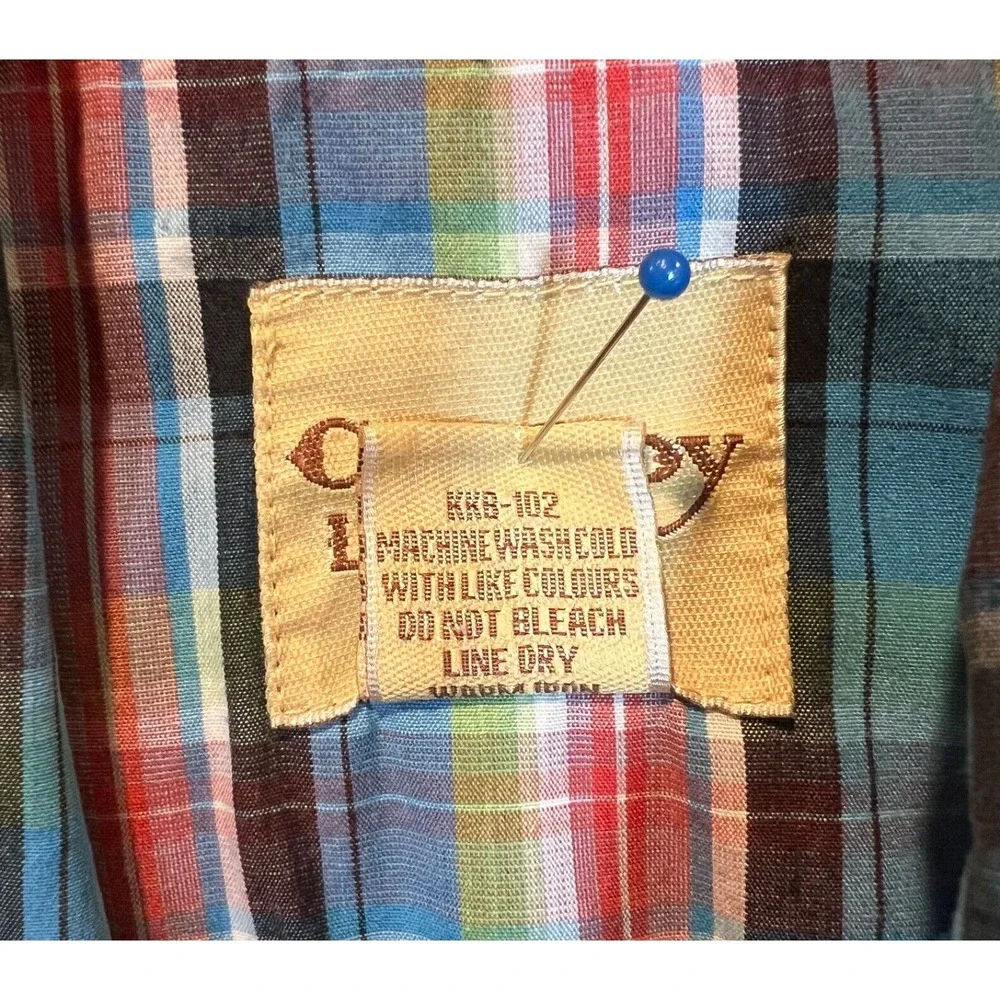 Cowboy Legend Shirt Youth Size XL Plaid‎ Long Sleeve Pearl Snap Western 4H Rodeo